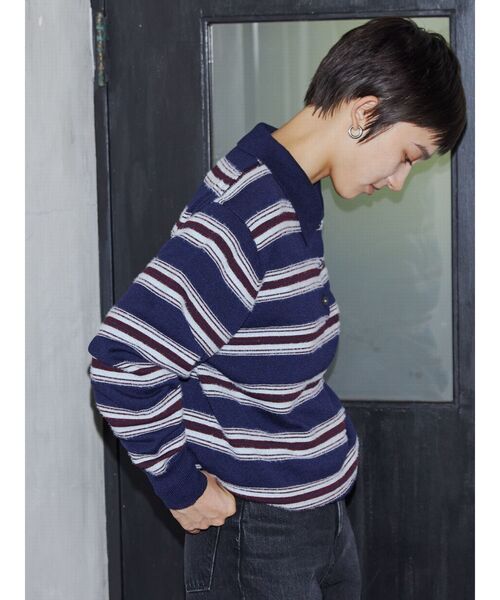 ニット セーター 「VEQUM」COLLAR LOOSE KNIT レディース セール】【VEQUM】COLLAR LOOSE KNIT（ニット/セーター）｜VEQUM