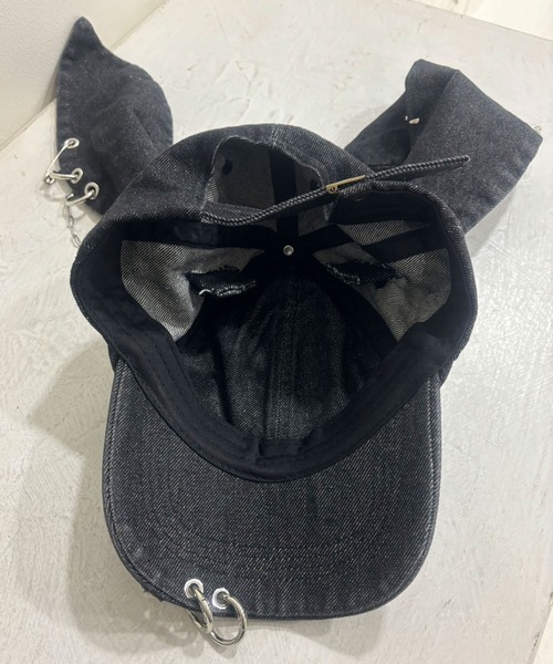 KIMHĒKIM キャップ パールピアス付き ブラック 新品　韓国限定 KIMHEKIM PEARL PIERCED BASEBALL CAP キムへキム パールピアス