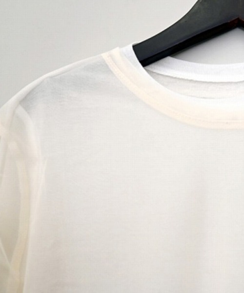 tシャツ チュール×シアーリブシャーリングセットTシャツ レディース STYLEBLOCK tシャツ チュール×シアーリブシャーリングセットT