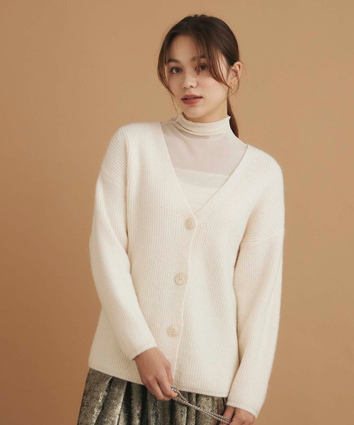 Edit Sheen tシャツ 切り替えデザインハイネックシアートップス