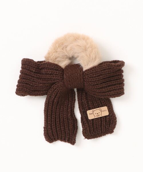 TONE SELECT GOODS シュシュ 「urge select」ニットリボン×ファー