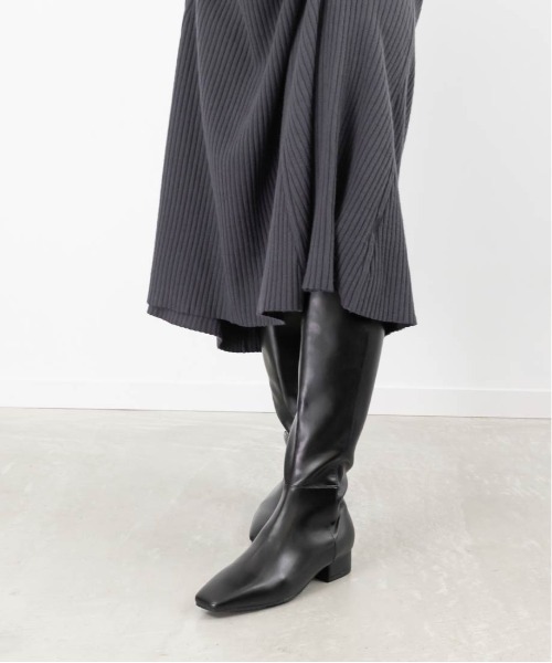 RANDA（ランダ） ブーツ 晴雨兼用 スクエアトゥロングブーツ