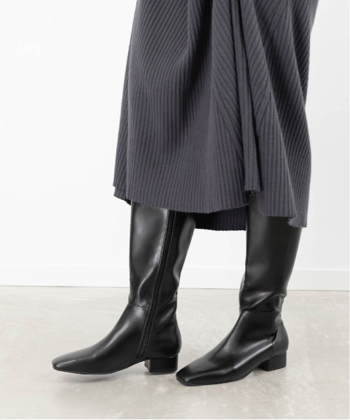RANDA（ランダ） ブーツ 晴雨兼用 スクエアトゥロングブーツ