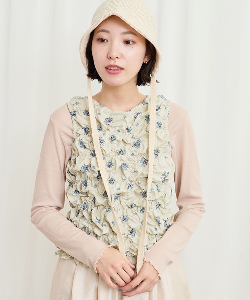 fig london 半袖ブラウス fig London 「fig London」 半袖ブラウス FREE ホワイト