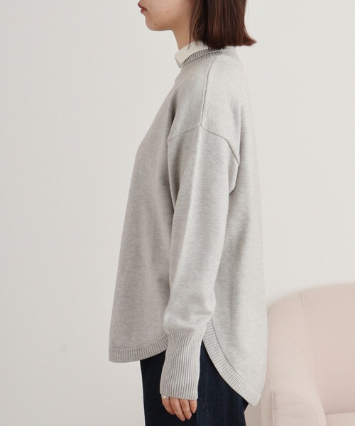ニット セーター BRODIAEA 襟付きラウンドカットセーター レディース ニット セーター BRODIAEA 襟付きラウンドカットセーター
