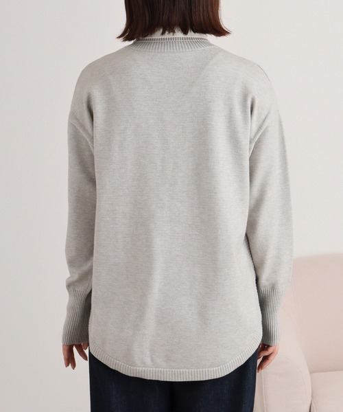 ニット セーター BRODIAEA 襟付きラウンドカットセーター レディース ニット セーター BRODIAEA 襟付きラウンドカットセーター