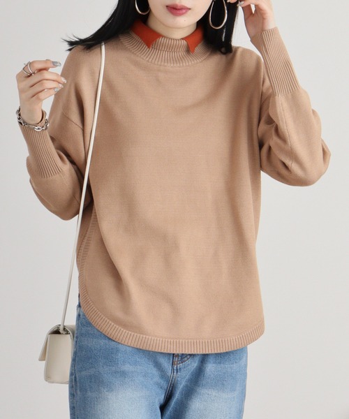 ニット セーター BRODIAEA 襟付きラウンドカットセーター レディース ニット セーター BRODIAEA 襟付きラウンドカットセーター