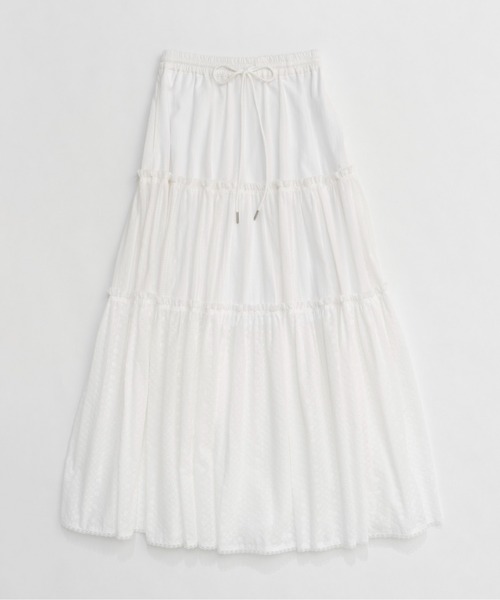 【新品タグ付き】メゾンスペシャル　ミックスレースティアードスカート MAISON SPECIAL スカート Mixed Lace Tiered Skirt/ミックス
