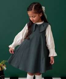 バーバリー　ジャンパースカート女児新品タグ付き Souris スーリー ジャンパースカート フルールギンガム 女の子