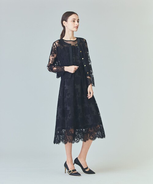 GRACE CLASS ジャケット ノーカラージャケット リバーレースジャケット