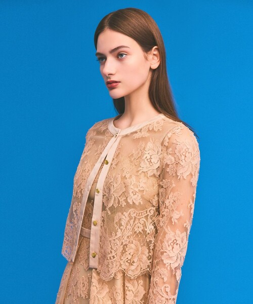 GRACE CLASS ジャケット ノーカラージャケット リバーレースジャケット