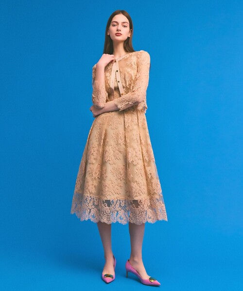 GRACE CLASS ジャケット ノーカラージャケット リバーレースジャケット