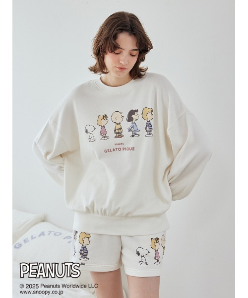 【新品同様】gelato piqueスヌーピー❤︎ピーナッツ ルームウェアパジャマ gelato pique パジャマ ルームウェア 「PEANUTS」「ONLINE限定