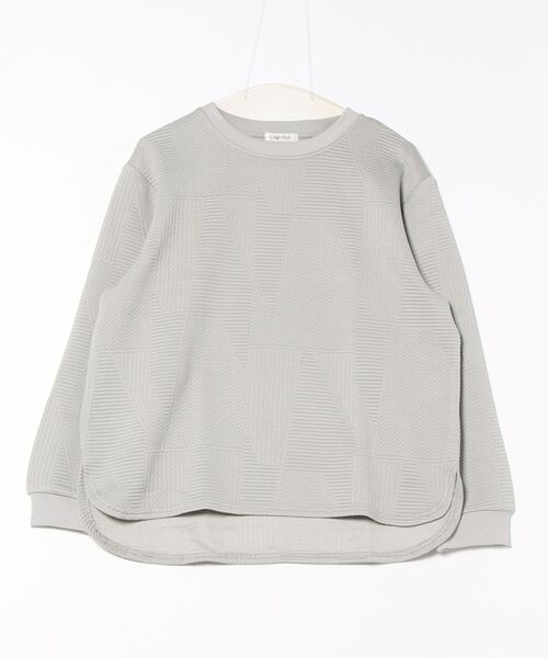 tシャツ ふくれジャカードキルトプルオーバー レディース