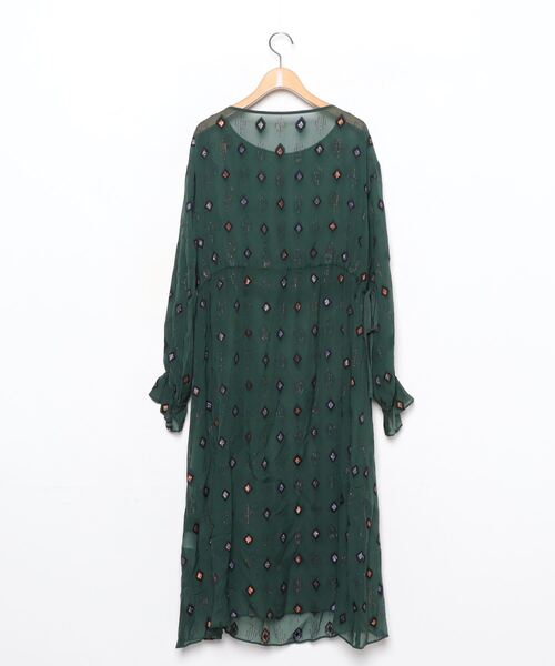 GRACE CONTINENTAL」 長袖ワンピース 36 グリーン レディース 