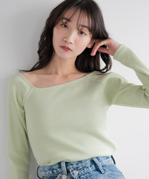 にゃにゃ LOWRYS FARM（ローリーズファーム） tシャツ リブタイトLS 252821