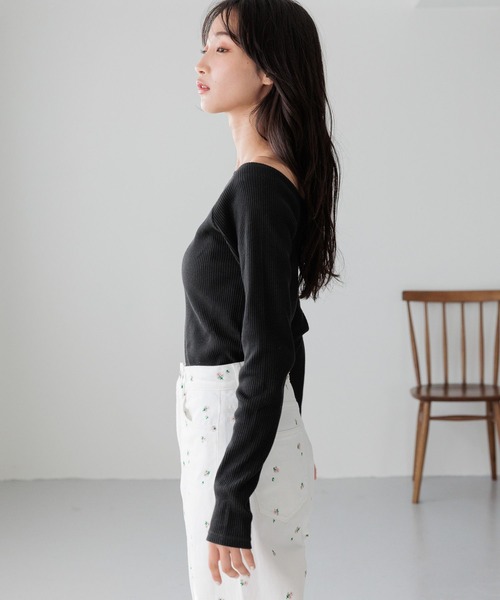 LOWRYS FARM（ローリーズファーム） tシャツ リブタイトLS 252821