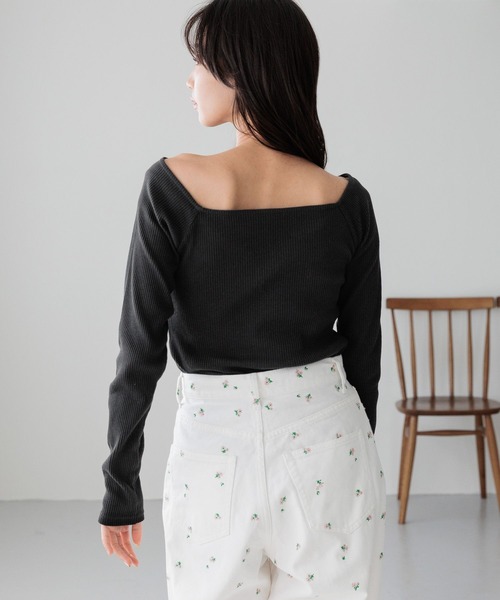 LOWRYS FARM（ローリーズファーム） tシャツ リブタイトLS 252821
