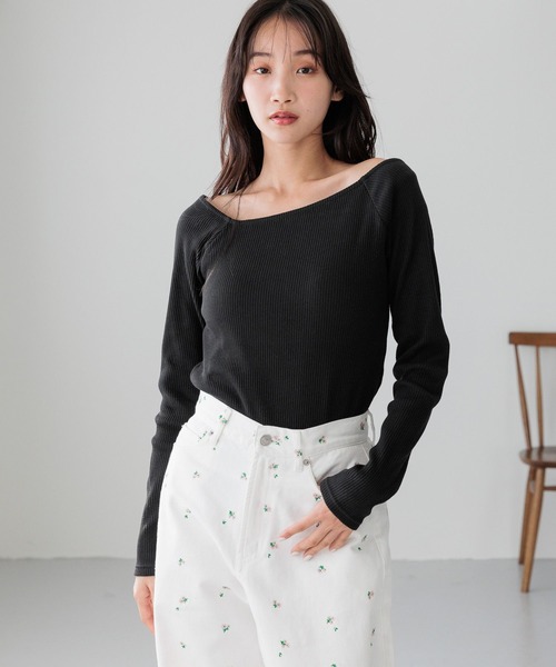 LOWRYS FARM（ローリーズファーム） tシャツ リブタイトLS 252821