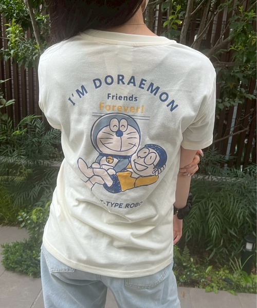 ドラえもん　Doraemon　どこでもドア　デザインプリント　半袖Tシャツ　Ⅿ I'm Doraemon Tシャツ アイムドラ スモールライト