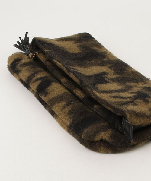 「ROSE BUD」 カモフラージュクラッチバッグ - グリーン レディース_画像3