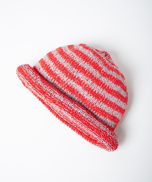 INDIETRO ASSOCIATION ニット帽 ニットキャップ Border Roll Knit Cap