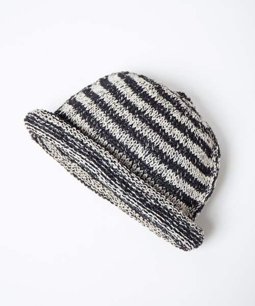 INDIETRO ASSOCIATION ニット帽 ニットキャップ Border Roll Knit Cap