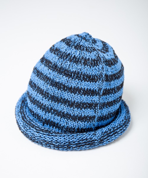 INDIETRO ASSOCIATION ニット帽 ニットキャップ Border Roll Knit Cap