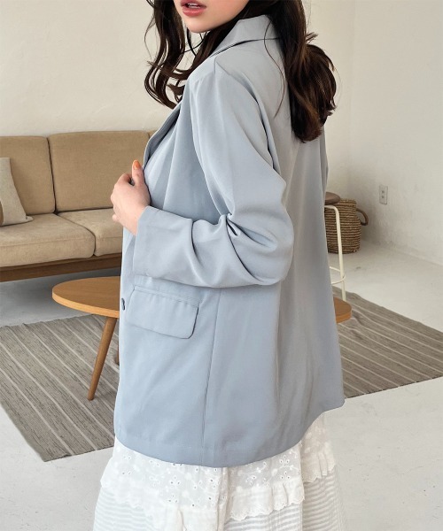 ベージュ テーラードジャケット NOTHING WRITTEN SUMMER SALE 8/1～】Model NO-254 カシミヤ×シルク ベージュ