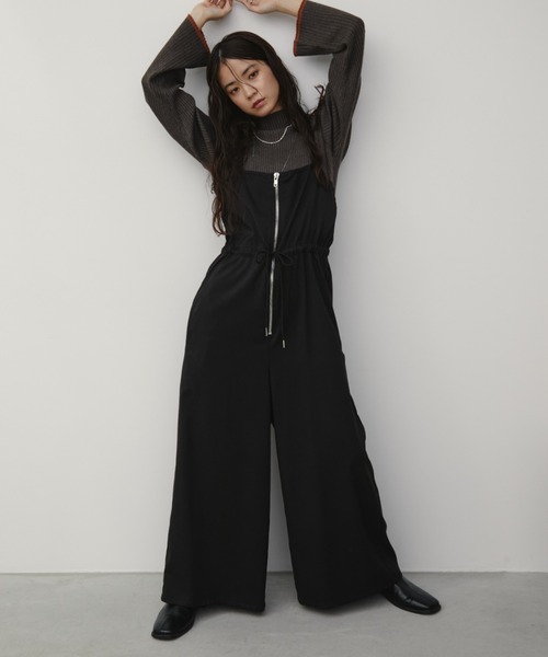 大人気ブランド　アンミヌ  オールインワン　完売品 AZUL BY MOUSSY | スタンドジップオールインワン (オールインワン