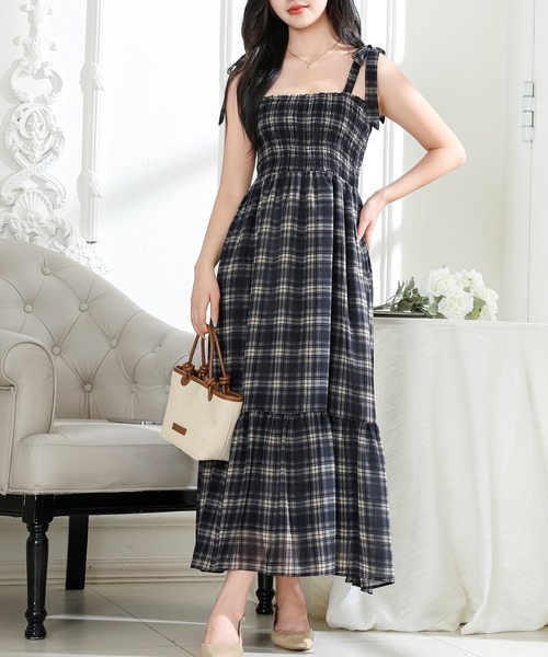 Lace Ladies（レースレディース） ワンピース タータンチェック 肩