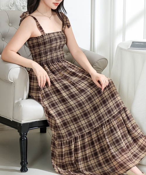 Lace Ladies（レースレディース） ワンピース タータンチェック 肩