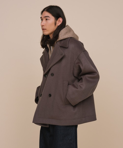 「ADAM ET ROPE'」 ピーコート M イエロー メンズ_画像3