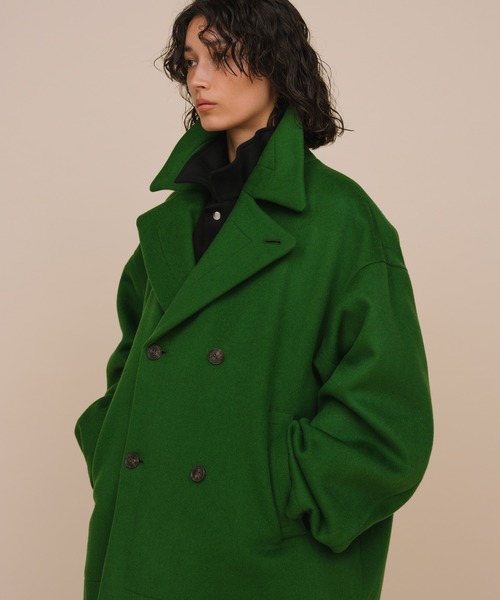 「ADAM ET ROPE'」 ピーコート M イエロー メンズ_画像7