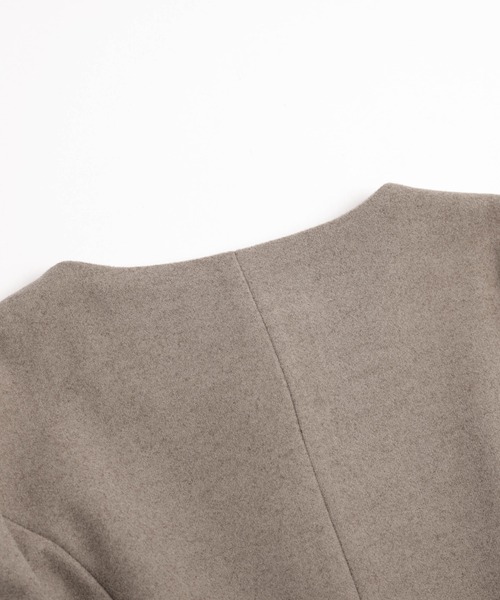 「SUGAR BISKET」 ノーカラーコート L ブラウン レディース_画像3