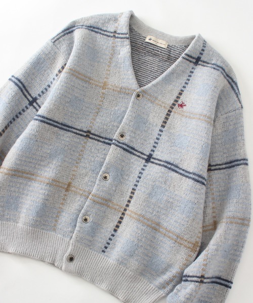 「BEVERLY HILLS POLO CLUB」 ニットカーディガン M レッド レディース_画像7