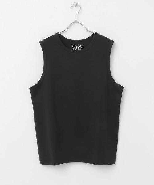 SHARE SPIRIT HOMME 総柄タンクトップ コットン ×リネン L LILL タンクトップ ルーズシルエットサイドスリットアソート