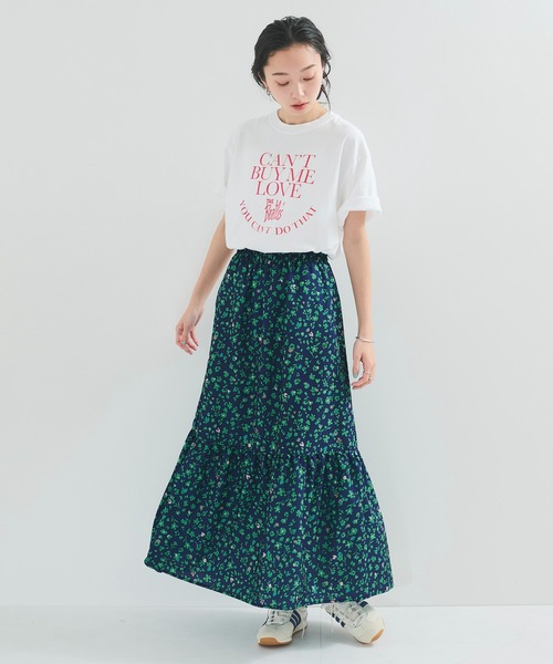 LE CERCLE par rope' ロング スカート 小花柄ティアードスカート