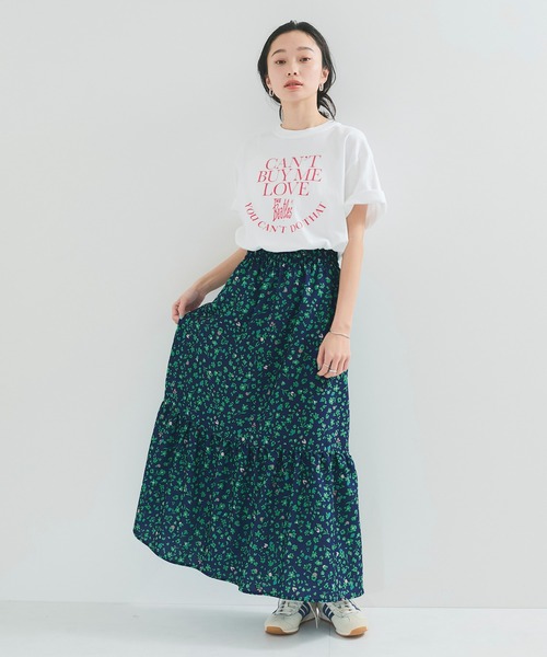 LE CERCLE par rope' スカート 小花柄ティアードスカート : ZOZOTOWN