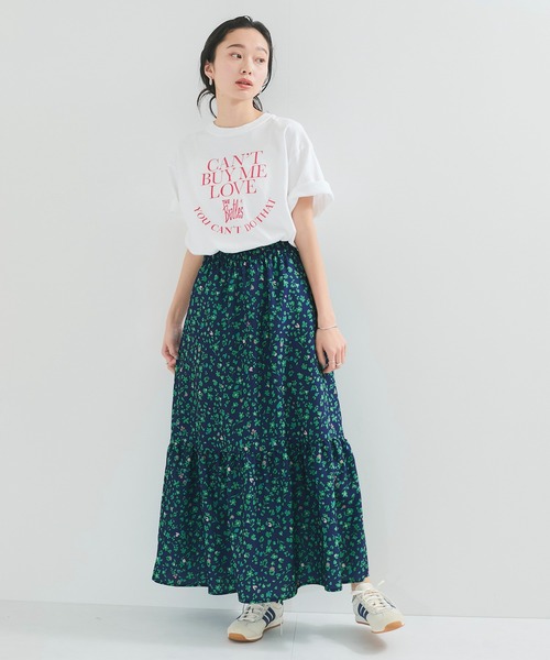 LE CERCLE par rope' ロング スカート 小花柄ティアードスカート