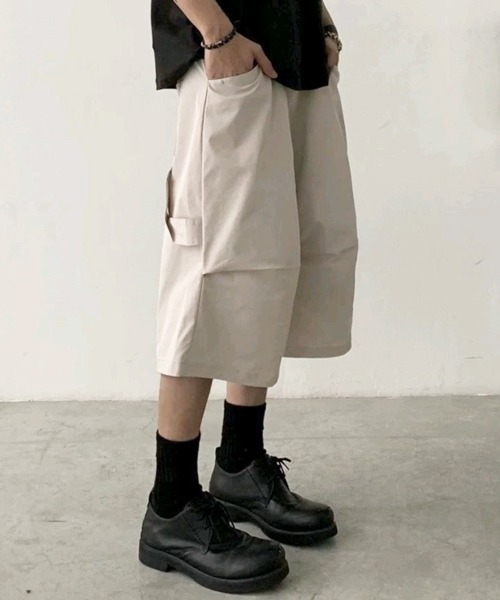 コットンナイロンルーズカーゴ　M ブラック ルーズフィット カーゴパンツ - ブラック - Men | H&M JP