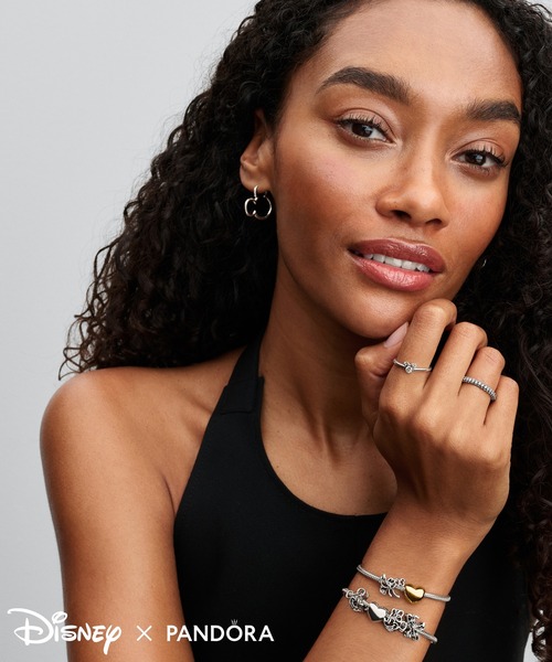 Pandora ミニーマウス ブレスレット Disney Pandora Moments Pavé Minnie Mouse Clasp Snake Chain