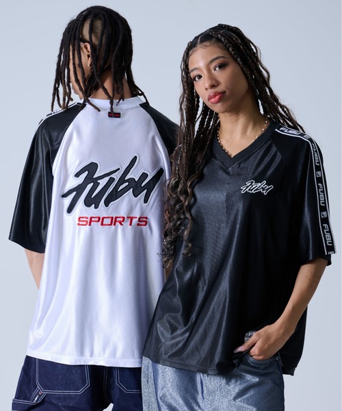 FUBU tシャツ フブ ブランド ロゴ ワッペン 刺繍 アメカジ V