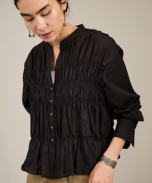 SALON adam et rope' ブラウス シャツ Shuttlenotesワッシャー