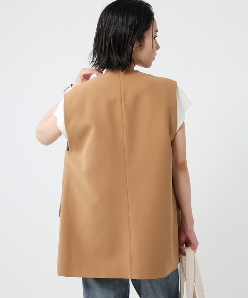 BABYLONE ベスト ジレ コットンダブルクロスジレ レディース