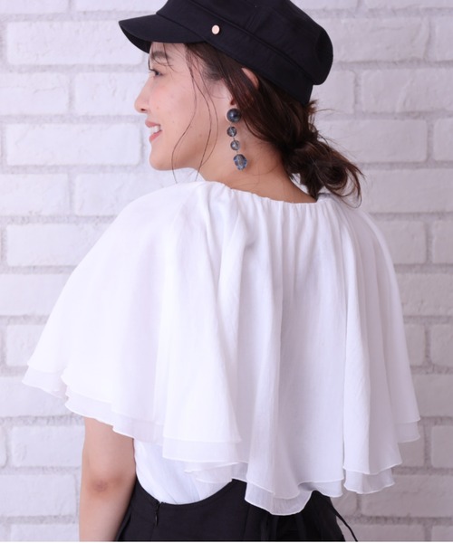 「JUSGLITTY」 ノースリーブブラウス 2 ホワイト レディース_画像2