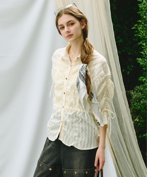 トップス Lethal ribbon tops SLY | CUT OUT RIBBON トップス (Tシャツ・カットソー(長袖) ) |SHEL