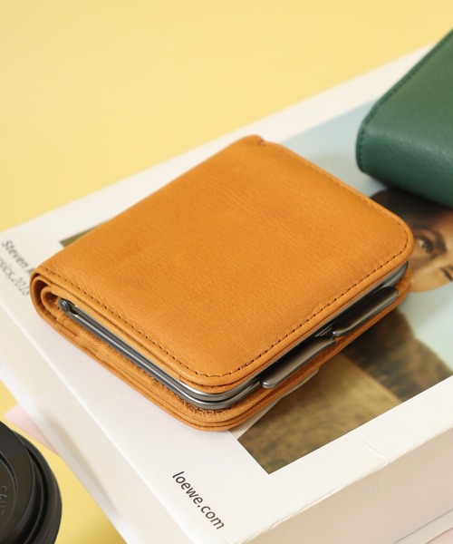 新品♡カウレザーガマ口ウォレット FUNALIVE（ファンアライブ） 財布 HOЯAMA カウレザーがま口