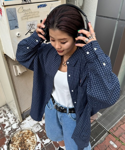 「JEANASIS」 長袖シャツ FREE ネイビー レディース