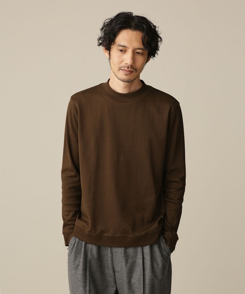 「NANO universe」 長袖Tシャツ L ホワイト メンズ